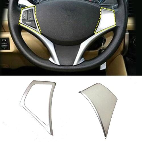 For Toyota Vios/Yaris sedan 2014 2015 2016 Car Styling Steering Wheel Buttons Decoration Frame Cover Trim Interior Accessories