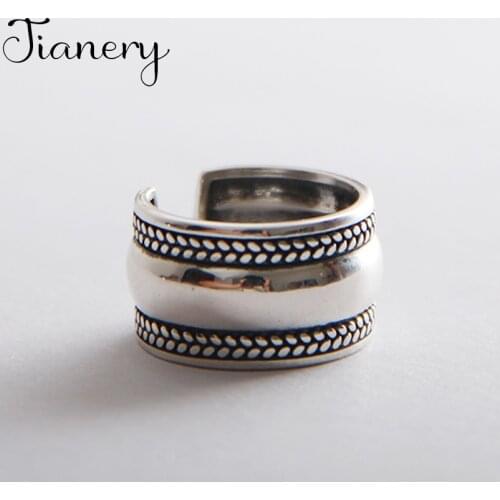 JIANERY Fashion Silver Color Smooth Rings For Women Girls Statement Opening Finger Ring Jewelry Wholesale