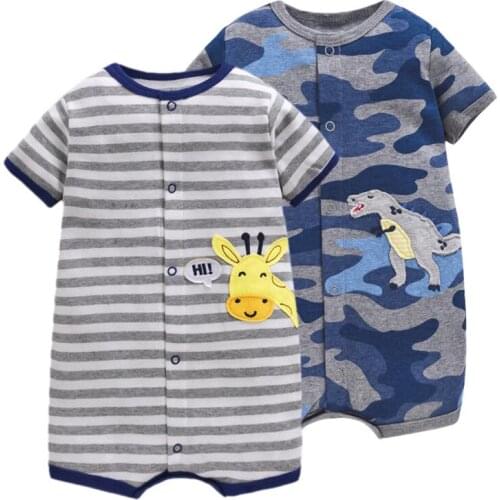 Summer 2020 baby clothing for both boys and girls baby boy romper newborn baby girl onesie baby short sleeve costume