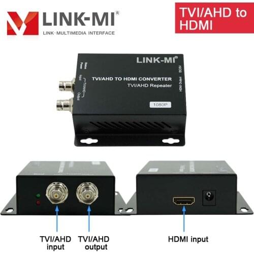 LINK-MI TVH1 TVI/AHD to HDMI Converter With 1xlooping TVI/AHD output HDMI 1080p@60Hz distance up to 300m over coaxial cable