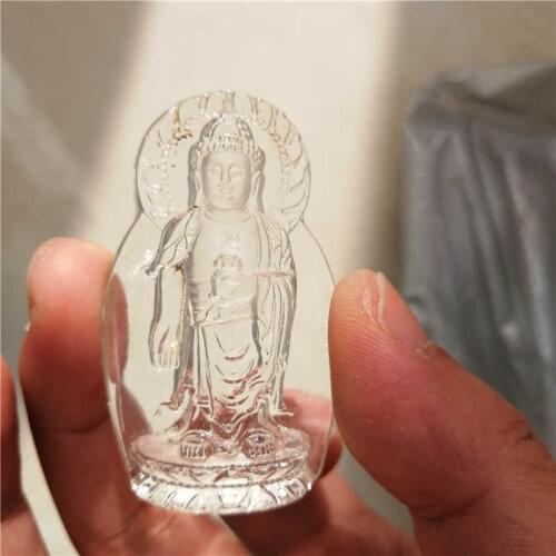 Natural White Crystal STone Buddha Head Pendant men women fashion pendant + free rope
