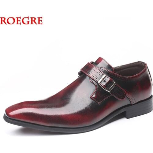 Mens Social Shoes Fashion Business Office Leather Shoes Men Hasp Wear-resistant Driving Shoes ManWedding party Mens shoes Big