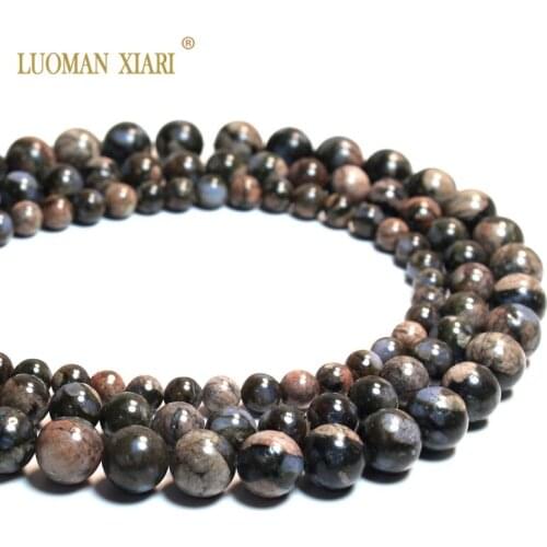 Wholesale 100% Natural Blue Colorful Stone Round Natural Stone Beads For jewelry Making DIY Bracelet Necklace 6/8/10 MM