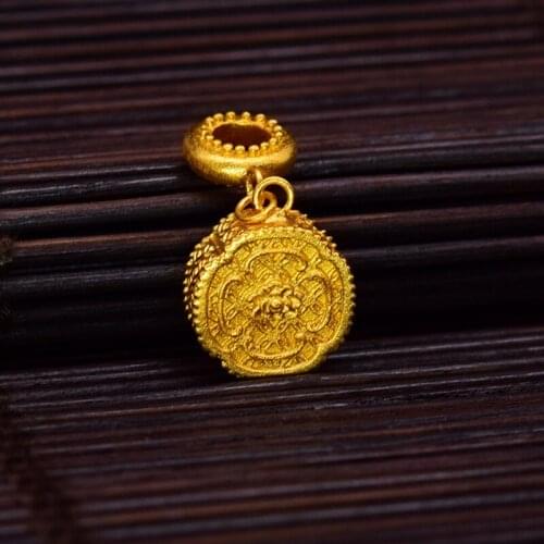 Original design Pendant Necklace Chinese classical style unique ancient gold craft light luxury charm women silver jewelry