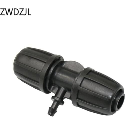 1/2 to 1/4 Garden hose reducing tee water splitter 16 to 4/7 tee barb connector lock nut 3 way connector 2pcs