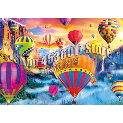Full Diy Diamond Painting Hot Air Balloons Sunrise Sunset landscape Diamond Mosaic Rhinestone Diamond Embroidery Decoration Gift