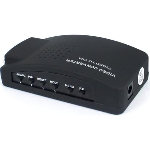 BNC To VGA Converter Composite SVIDEO TO VGA Video Converter VGA Out Adapter Digital Switch Box Box With Cable/power