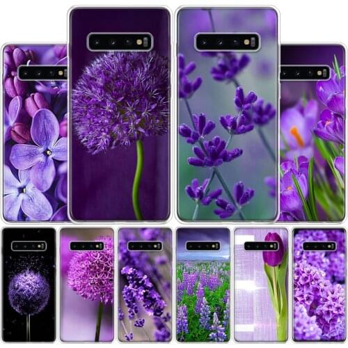 Simple lavender Purple flowers Phone Case For Samsung Galaxy A51 A71 A50S A30S A10 A20E A40 A70 M30S A01 A21 A6 A7 A8 A9 Plus