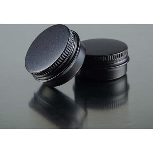 10G Empty Cream Container Tins Jars Beauty Skincare Tea Pots Matte Black Aluminum Jar Cosmetic Lotion Bottle 50pcs/lot
