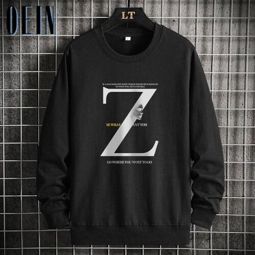 OEIN Crewneck Sweatshirt Men 2021 Autumn Solid Oversized Japanese Streetwear Clothes Casual Black Hoodie Men Sweatshirts Hoodies