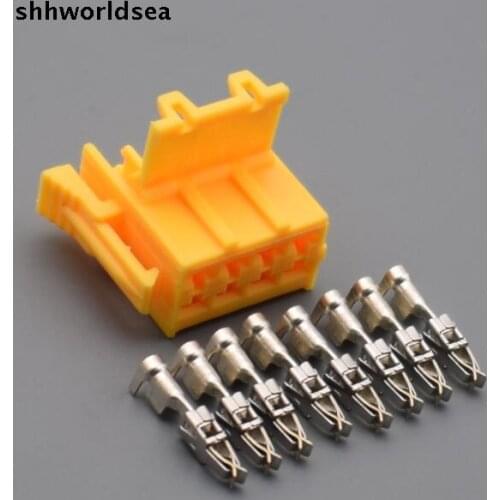 Worldgolden 5/30/100sets 8pin 3.5mm auto plastic electric wire terminal cable connector 927366-1