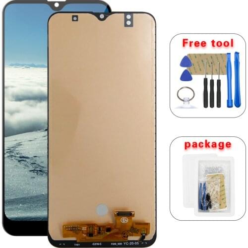 6.4" AMOLED For Samsung Galaxy A30s A307F A307 A307FN LCD Display Screen replacement Digitizer Assemblywith frame F