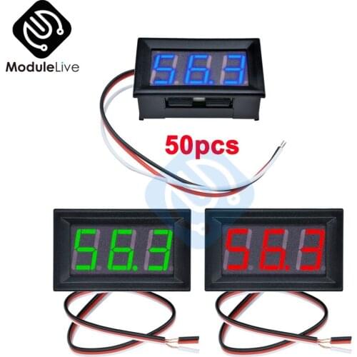 0.56 Inch 3 Wire LED Digital Voltmeter Ammeter Voltmeter 12v 24v Volt Voltage Test Indicator Monitor Detector for Car Motorcycle