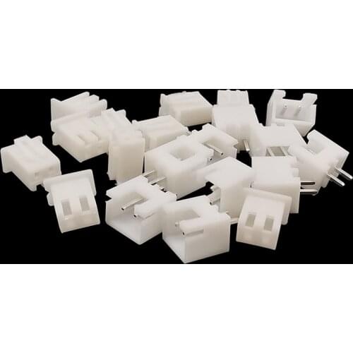 100cs JST XH2.54 2Pin Pitch 2.54mm Plug-in Terminal Wire Connector Plastic Shell Male Plug + Female Socket XH2.54 2P Terminals