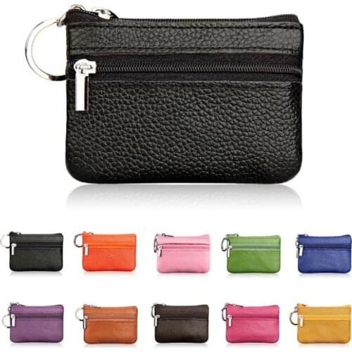 2019 Brand Fashion Women Vintage Faux Leather Coin Purse Lady Short Small Coin Purse Soft Wallet Clutch Two Zipper Bag #C