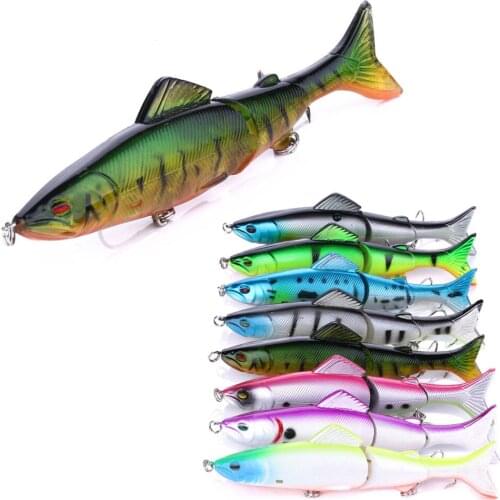2020 Small Swimbait Glide Bait 12.5cm 17g Slow Sinking 2 Segments Slide Jointed Baits Wobblers Pike Muskie Walleye Bass Lure