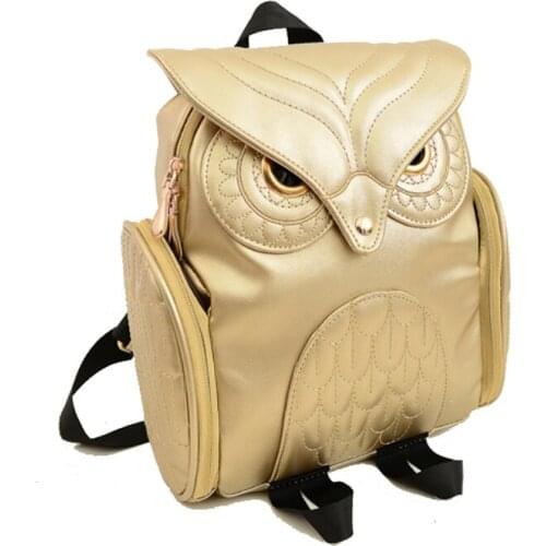 2021 Pu Backpack Gothic Womens Owl Backpack Casual Travel Bag Fashion 3D Backpack