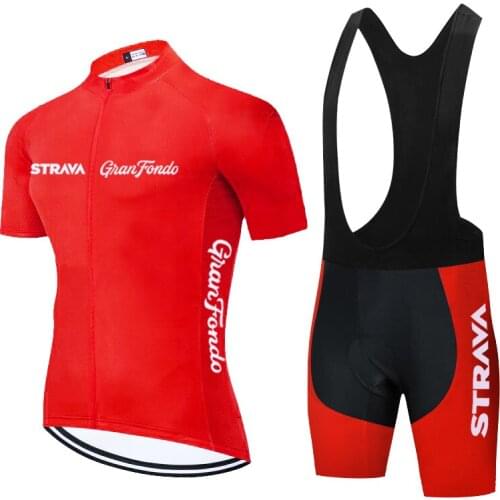 2021 TEAM STRAVA PRO Cycling Jersey 20D Gel Bike Shorts Suit MTB Ropa Ciclismo Mens Summer Bicycling Maillot Culotte Clothing