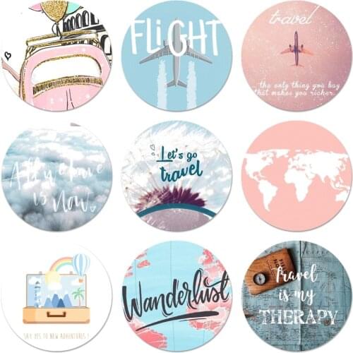 58mm Travel Cute Badge Brooch Pin Accessories For Clothes Backpack Decoration gift