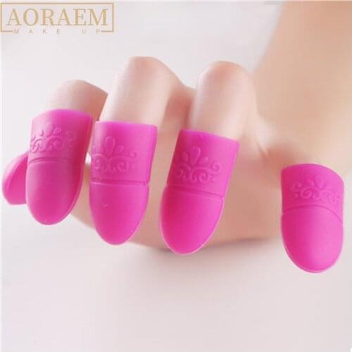 AORAEM Nail Soak Off Cap Clips 10pcs Plastic UV Gel Polish Remover All For Manicure Cleaner Tools Finger Clip Removing Nails Art