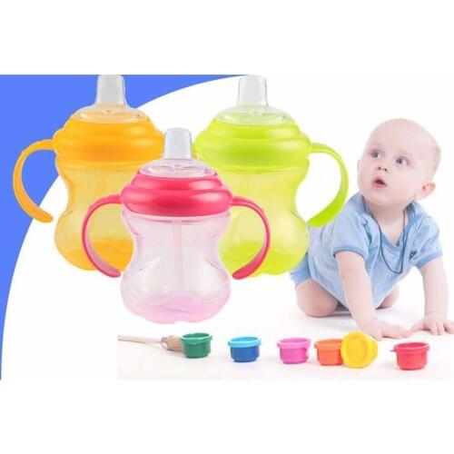 Baby Cups with HandleSuction Feeding Bottles Cups for Babies Water Milk Baby Feeding Bottle Infant Training with Handle Cups