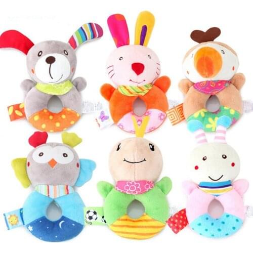 Baby Rattle Toys Plush Toys Baby Toys 0-24 Months Cartoon Animal Bird Rabbit Bunny Educational Toy Newborn Baby Teether Toys