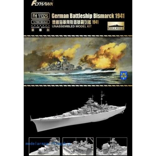 Flyhawk FH1132S 1/700 German Battleship Bismarck 1941 [Deluxe Edition]