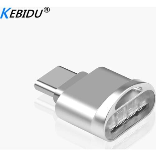 Kebidu Portable Mini OTG Card Reader Type C Micro SD TF Memory Card Reader Adapter USB 3.1 Card Reader for Phone
