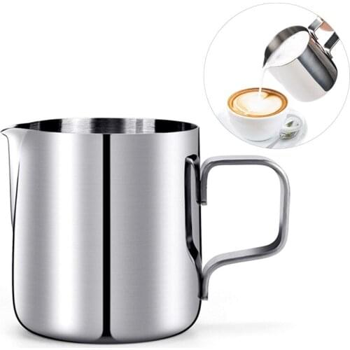 Milk Frothing Jug Stainless Steel Cooffee Pitcher Barista Craft Coffee Latte Milk Frothing Jug Pitcher Kitchen Accessories