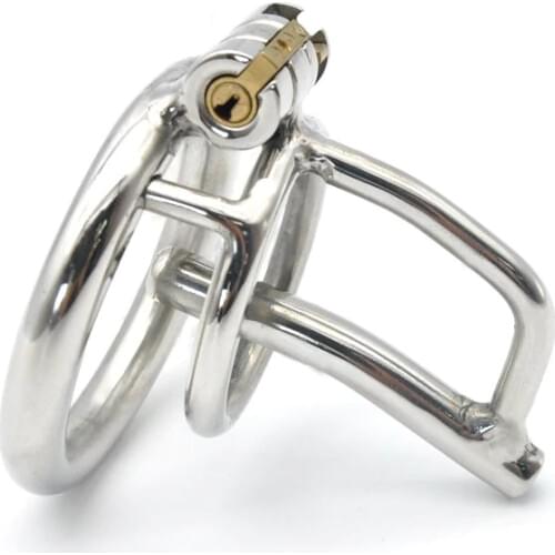 Stainless Steel Male Chastity Device with Stealth Lock Cock Cage, Penis Ring, Cock Catheter, Chastity Belt, Sex Toys For Men