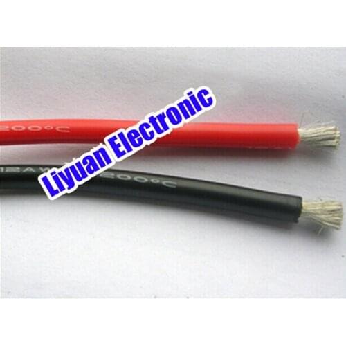 Free shipping, 10M # 12AWG Soft Silicon Wire (outside diameter 4.5MM * 680 / 0.08) (Black 5m + Red 5m)