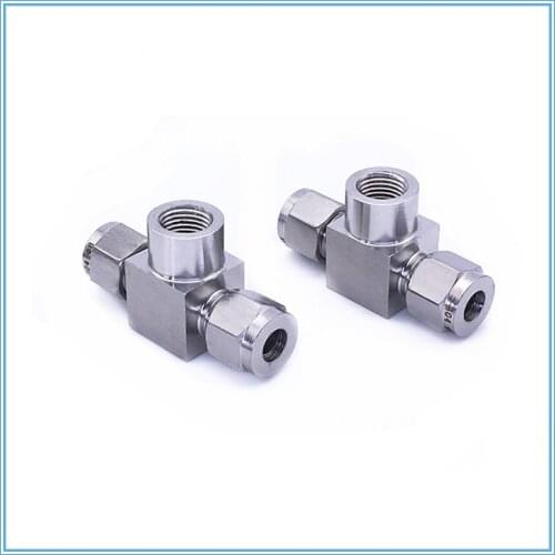 Pressure tapping 6-12mm Pipe to 1/8" 1/4" 3/8" 1/2" Female 304 SS Stainless Steel Double Ferrule Tube Pipe Fittings Connector