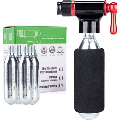 CO2 Inflator Bicycle Pump (No CO2 Cartridges) Mini Hand Bike Pump Mountain Road Cycling Accessories Bicycle Tire Repair Kit