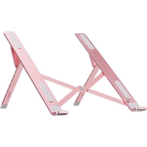 Non-slip 6-level Adjustable Laptop Stand Portable Folding Aluminum Alloy Laptop Tablet Bracket for Laptop Tablet Book