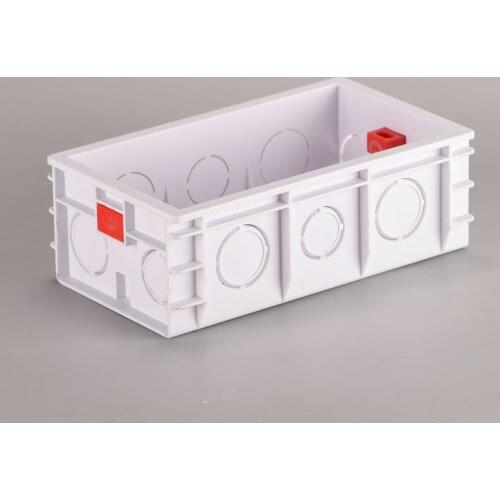 New Universal Wall Mounting Box Internal Cassette White Junction Back Box 144*79*44mm For 146mm*86mm Standard Switch and Socket