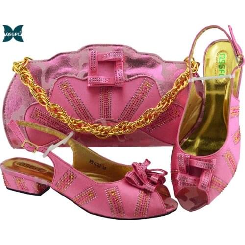 Italian design Shoes with Matching Bags for Women Nigerian Shoe and Bag Set for Wedding African Shoe and Bag Set for Party
