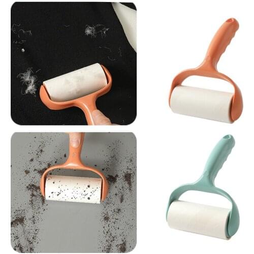 Portable Lint Sticking Roller Dust Wiper Clothes Pet Hair Removal Manual Hair Remover Sweater Fuzz Pellets Cleaning Brush Tools