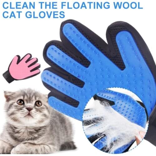 Rubber Cats Pet Grooming Glove Dogs Brush Comb Deshedding Hair Soft Silicone Protection Gloves Bath Cleaning Pets Supplies