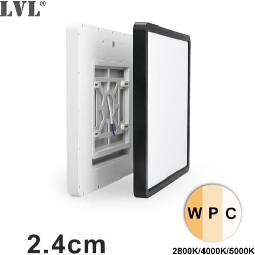 Modern Square Led Ceiling Light 24W 220V 3 Colors 5000K 4000K 2800K For Bedroom Kitchen Bathroom Light Ultrathin Ceiling Lamp