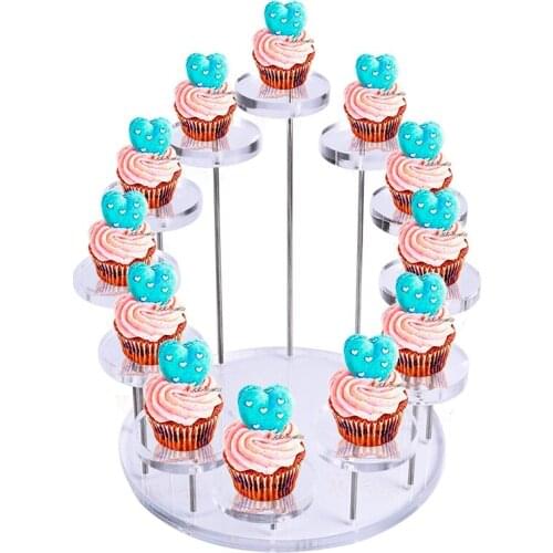 Cupcake Stand Acrylic Display Stand for Jewelry Cake Dessert Rack Wedding Birthday Party Decoration Tools
