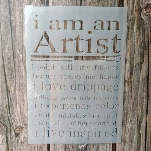 A4 Size DIY Craft Letter Stencil for Painting on Wood,Fabric,Walls Art Scrapbooking Stamping Album Embossing Paper Cards