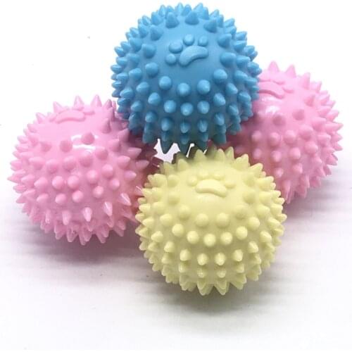 1pc Pet Dog Toy Puppy Chew Molar Tooth Cleaning Rubber Ball Funny Elastic Hedgehog Balls Cat Dogs Interactive Training Toys
