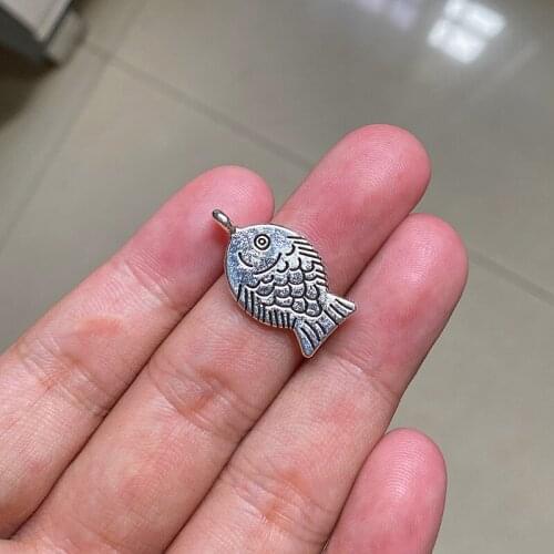 18pcs Cute Chubby Fish DIY Necklace Key Chain Pendant Couples Accessories Findings Charms Jewelry Making Supplies Holiday Gift