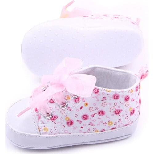 3 Sizes Toddler Girl Floral Soft Sole Baby Shoes Non-slip Sneaker Prewalker New