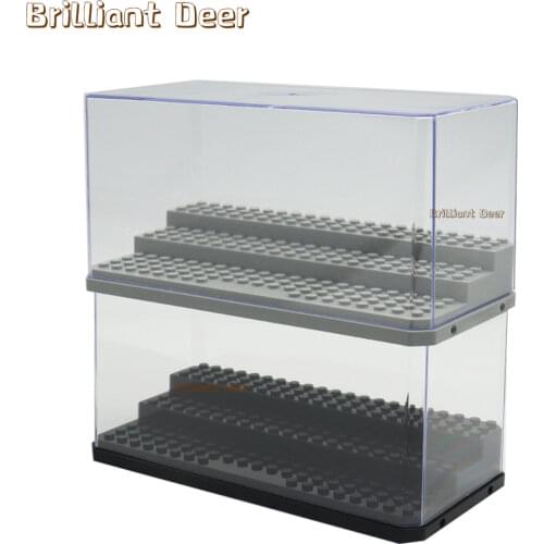3 Steps Dustproof Acrylic Figures City Car Model Collection Display Box Building Block Storage Plexiglass Showcase Kid Toys