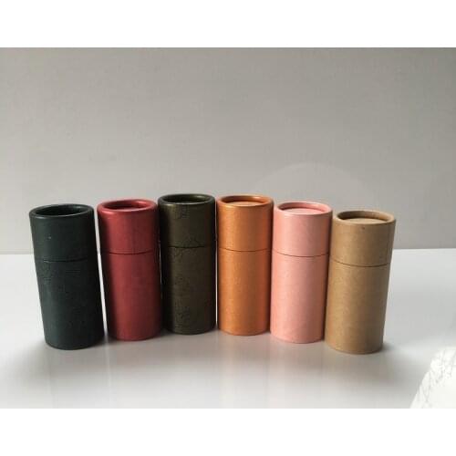 New Arrival 10/20/30/50/100ml Paper jar kraft paper box round cylinder oil bottle packaging cardboard tube Cosmetic Box 50pcs