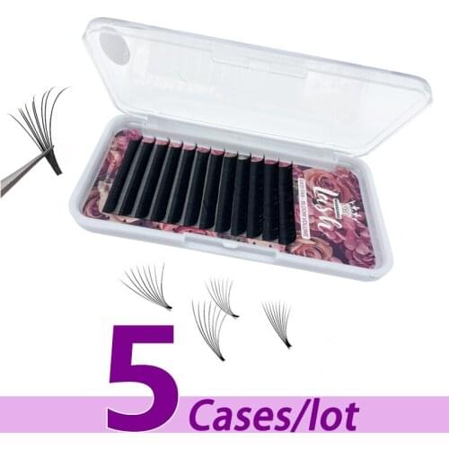 5pcs/lot Factory Price Premade Fans Custom Private Label Premade Fan Volume Lashes super natural soft Eyelashes Free Shipping