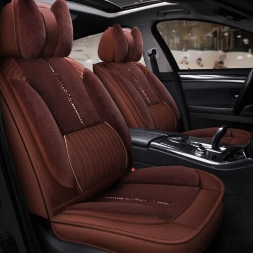 5D warm plush car seat cover Universal Seat Cushion Car Styling For Renault Scenic Fluence Latitud Koleos Laguna Car