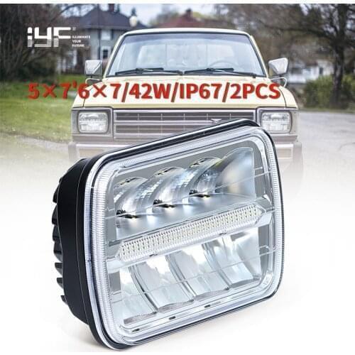 7x6 5x7 inchLED Headlights Rectangular square Headlamp Sealed Beam for Wrangler YJ Cherokee XJ Trucks PICKUP TRUCK Tractor