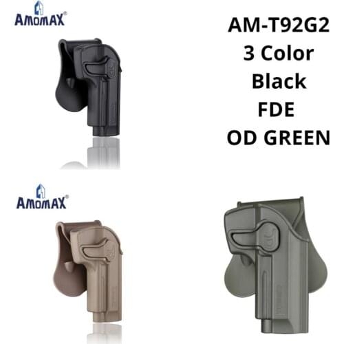 AMOMAX Level II Paddle holster fit for Beretta92,92FS,M9|Tokyo Marui,WE,KJW,KSC,KWA M9 Series, right-handed